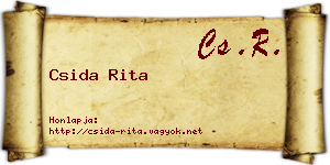 Csida Rita névjegykártya